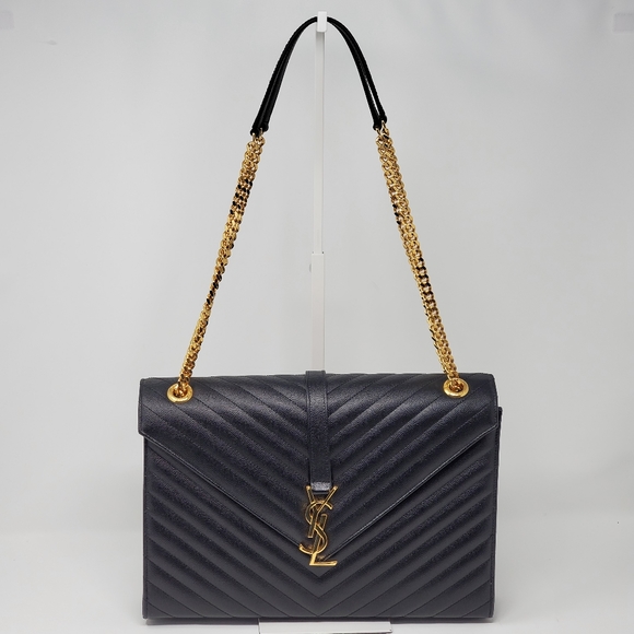 100% Auth YSL Large Envelope Shoulder Bag - Picture 2 of 16